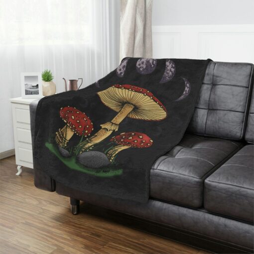 Celestial Embrace Moon Phase Blanket for Tranquil Home and Office Decor - Image 6