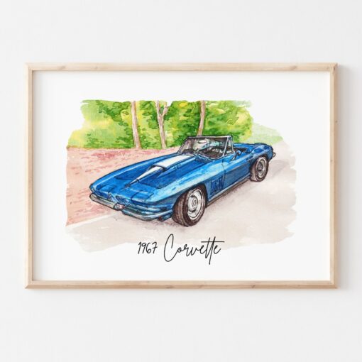 Personalized Car Painting from Photo Capture Your Ride in Watercolor - Image 3