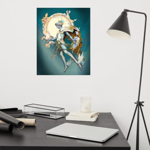 Hermes, Mercury Art Nouveau and Art Deco Mythology Print - A Journey Through Time and Symbolism - Image 3