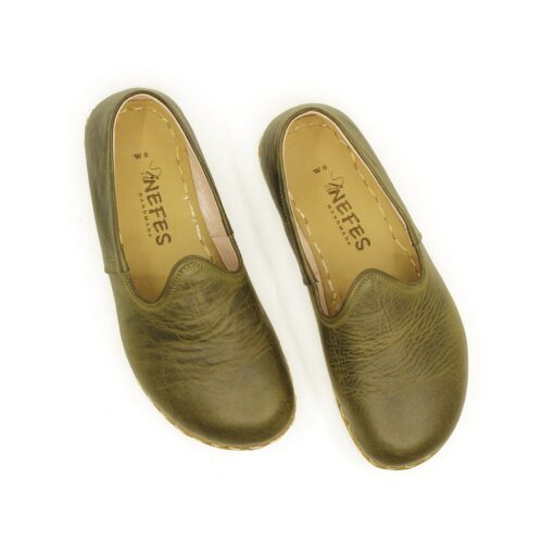 Military Green Loafers Experience Barefoot Comfort in Turkish Style - Image 6