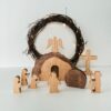 He Is Risen Easter Scene  Wooden Empty Tomb Resurrection Set - Christian Easter Decor & Religious Present