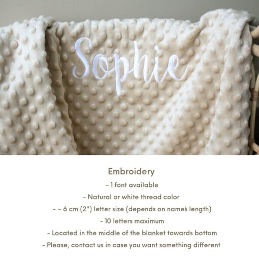 Personalized Minky Blanket Embroidered Swaddle for Sweet Dreams and Cozy Comfort - Image 3