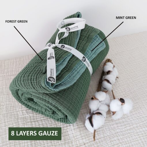 Ultra-Soft 8-Layer Muslin Throw Blanket Customizable Comfort for All Ages - Image 2