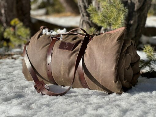 Bushcraft Spain Oilskin Cowboy Bedroll Waxed Canvas Bivvy Bag for Traditionalists - Image 4