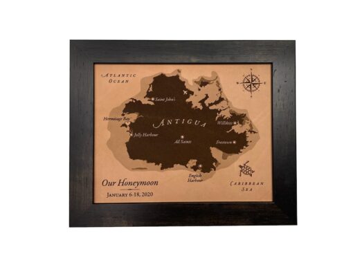 Personalized Leather Anniversary Gift Capture Your Honeymoon Memories with Our Custom Map Keepsake - Image 3