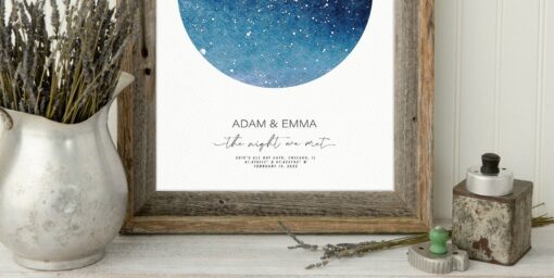 Personalized Star Map Print Capture the Night Sky of Your Special Moment - Image 2