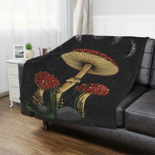 Celestial Embrace Moon Phase Blanket for Tranquil Home and Office Decor - Image 2