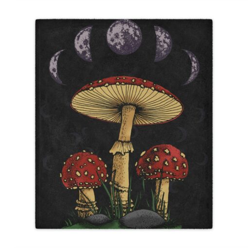Celestial Embrace Moon Phase Blanket for Tranquil Home and Office Decor - Image 3