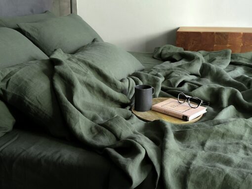 100% Hemp Flat Sheet Autumn Grass Hemp Top Sheet for a Restful Night's Sleep - Image 3