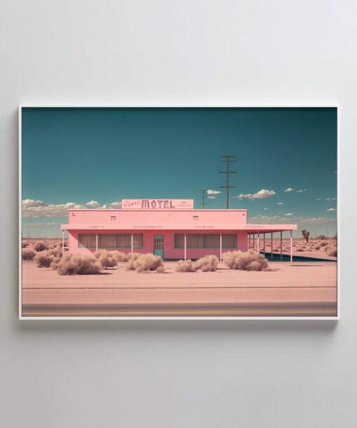 Roadside Remains #3 of 7 The Motel - Desert Landscape Art for Southwestern Decor, Vintage Retro Wall Art, Boho Eclectic - Image 3