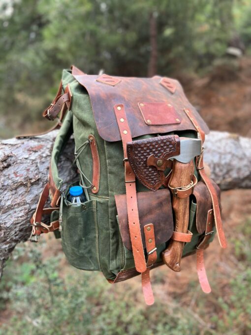 30L-80L Green Bushcraft Backpack Your Personalized Outdoor Adventure Companion - Image 5