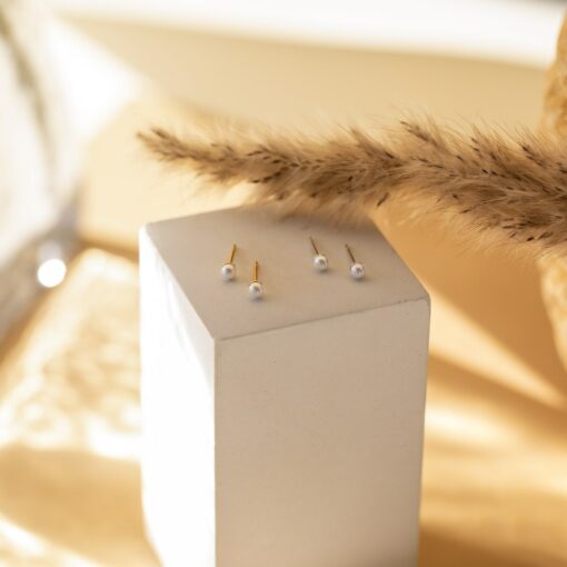 Petite Pearl Studs Timeless Elegance for Everyday Glamour - Image 4
