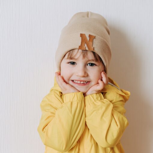 Personalized Initial Beanie Embroidered Monogram for Babies, Toddlers, and Kids - Image 3