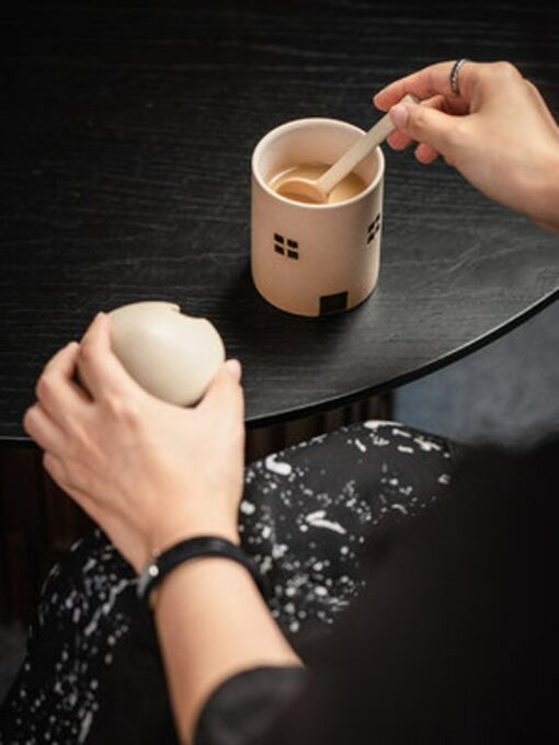 Artisan-Crafted Ceramic Condiment Jar with Spoon Elevate Your Culinary Experience - Image 2
