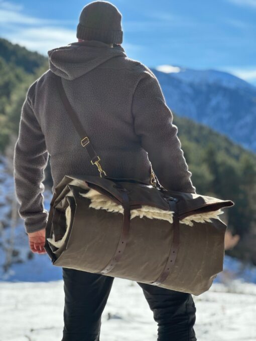 Bushcraft Spain Oilskin Cowboy Bedroll Waxed Canvas Bivvy Bag for Traditionalists - Image 3