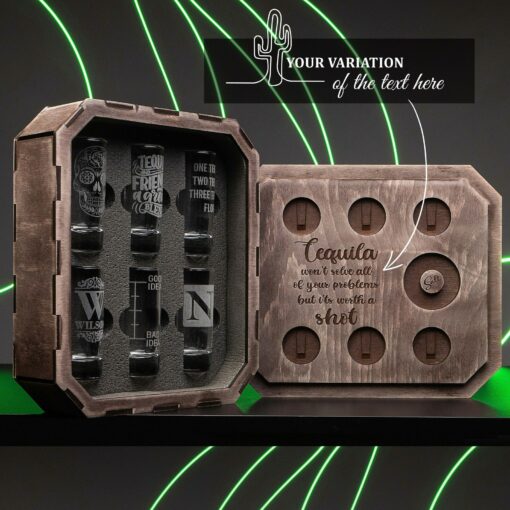 Personalized Tequila Glasses with Flight Board The Perfect Gift for Any Occasion - Image 2
