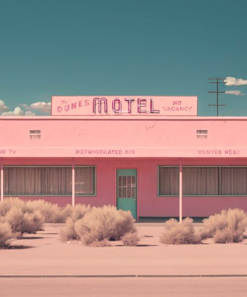 Roadside Remains #3 of 7 The Motel - Desert Landscape Art for Southwestern Decor, Vintage Retro Wall Art, Boho Eclectic - Image 4