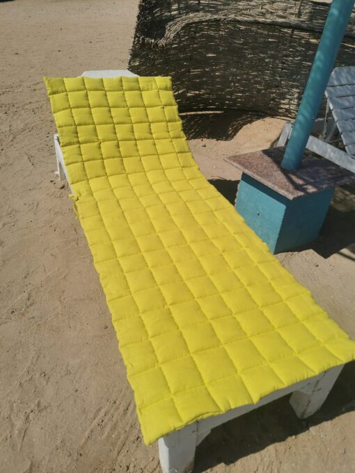 Linen Bliss Your Ultimate Outdoor Comfort Companion - Portable Beach Mat, Chaise Lounge Cushion, Sunbed Mat, Patio Cushion, Camping Cushion - Image 3