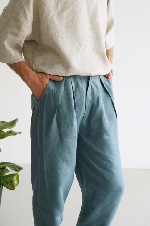 Breezy Linen Joggers Elevate Your Style with Comfort and Sophistication - Image 2