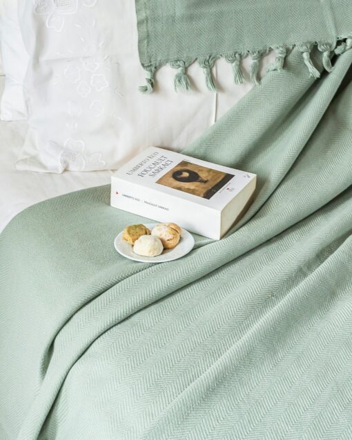 Luxurious 55"-83" Stonewashed Throw Blanket Elevate Your Home with Turkish Cotton Comfort - Image 5
