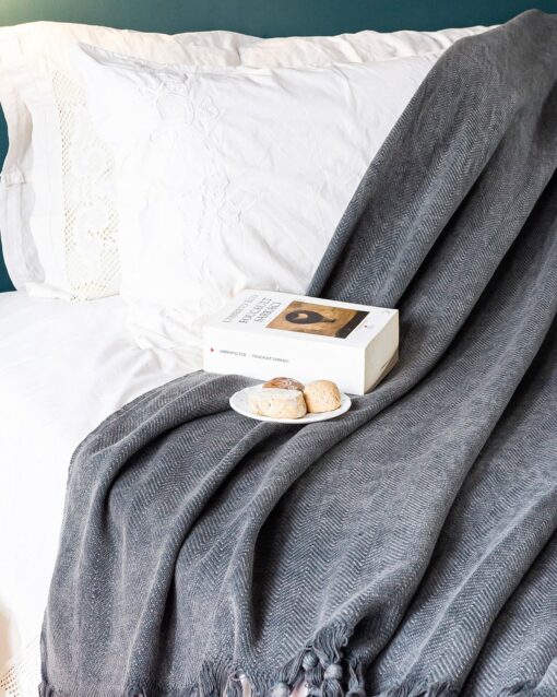 Luxurious 55"-83" Stonewashed Throw Blanket Elevate Your Home with Turkish Cotton Comfort - Image 6