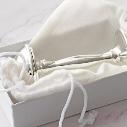 Engraved Silver-Plated Rattle A Cherished Keepsake for Your Little One's Special Day - Image 4