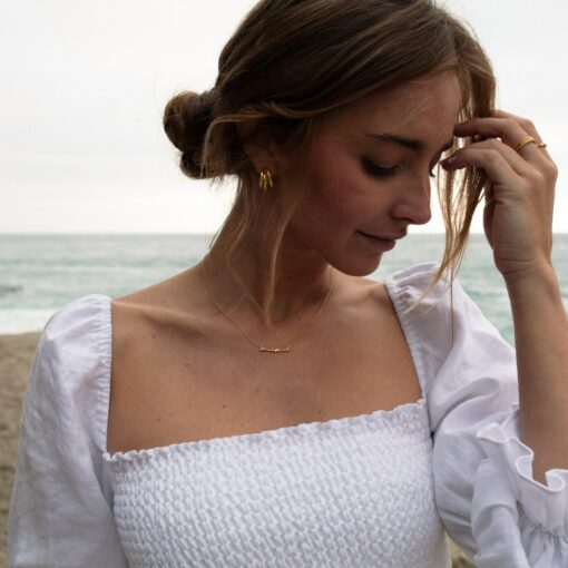 Caitlyn Minimalist Dainty Mama Necklace Sterling Silver or Gold, Perfect for Moms - Image 5