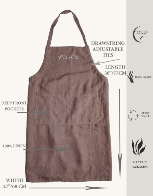 Premium Linen Apron Your Versatile Companion for Kitchen, Garden, and Workshop - Image 4