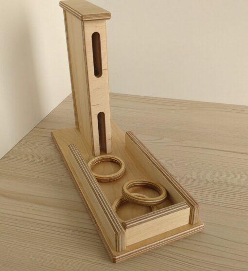 Montessori Toddler Box with Returning Discs Object Permanence, Wood Toy - Image 4