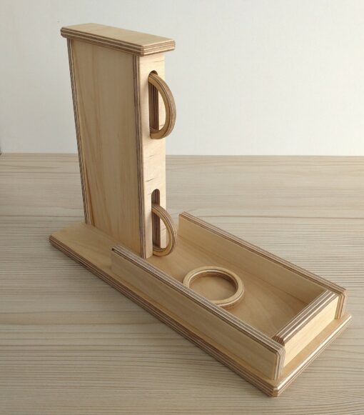 Montessori Toddler Box with Returning Discs Object Permanence, Wood Toy - Image 2