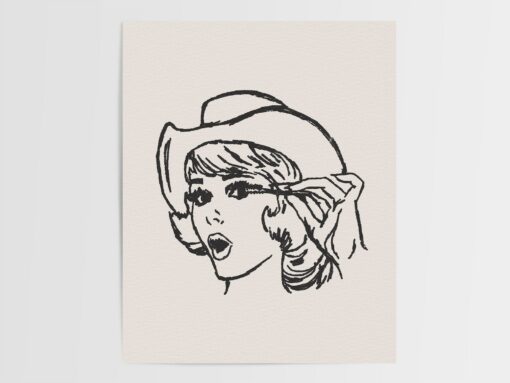 Saddle Up with Glam Cowgirl A Gicl?e Masterpiece for Western Wall Art Aficionados - Image 3