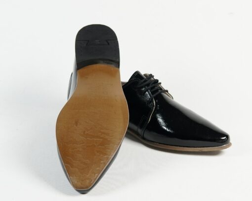 Genuine Leather Handmade Point Toe Oxford Heels in Vibrant Colors - Image 5