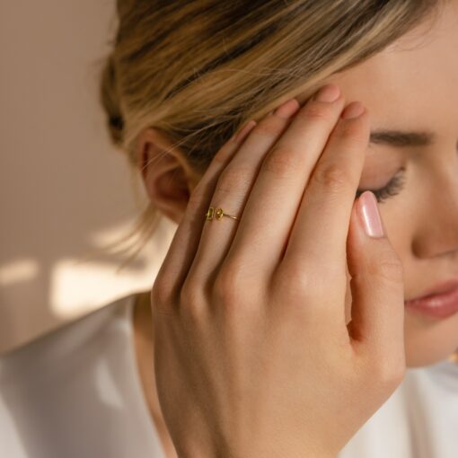 Caitlyn Minimalist Duo Birthstone Ring Celebrate Your Bond with a Timeless Treasure - Image 6