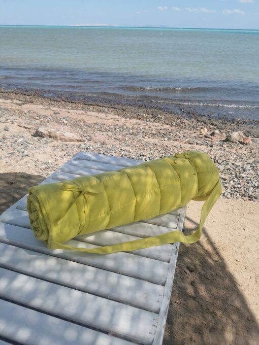 Linen Bliss Your Ultimate Outdoor Comfort Companion - Portable Beach Mat, Chaise Lounge Cushion, Sunbed Mat, Patio Cushion, Camping Cushion - Image 2
