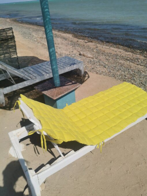 Linen Bliss Your Ultimate Outdoor Comfort Companion - Portable Beach Mat, Chaise Lounge Cushion, Sunbed Mat, Patio Cushion, Camping Cushion - Image 4