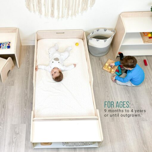 Montessori Floor Bed with Rails Safe and Stylish Sleep for Your Little One - Image 4