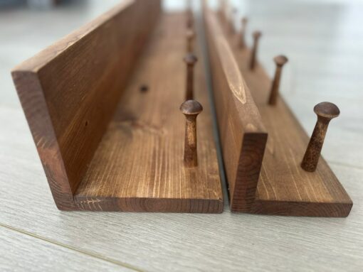 Versatile Wooden Shelf with Hooks and Ledge Enhance Your Home Decor and Organization - Image 2
