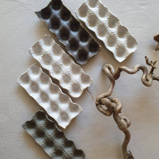 Wabi-Sabi Ceramic Egg Tray A Symphony of Textures and Hues - Image 2