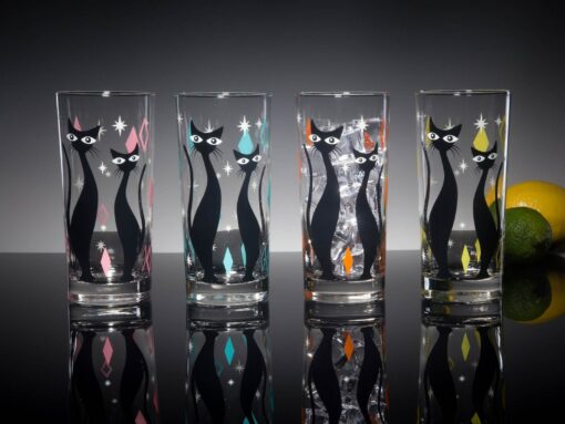 Atomic Cat Mid-Century Modern Cocktail Glasses for a Retro-Chic Bar - Image 5