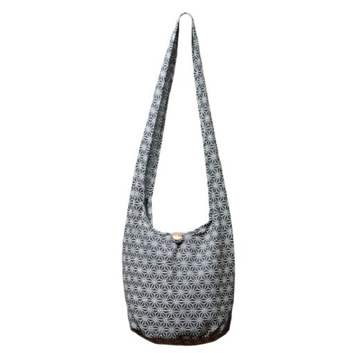 Sacred Geometry Shoulder Bag Eco-Friendly Cotton with Secure Zipper - Image 2