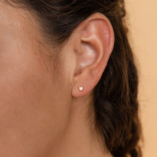 Sparkling Opal Heart Studs Minimalist Elegance for Every Occasion - Image 3