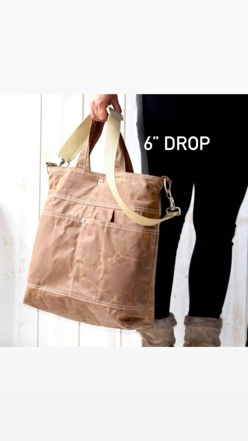 Versatile Waxed Canvas Tote Laptop, Weekender, or Vegan Messenger Bag by IKABAGS - Image 2