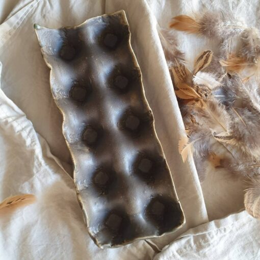 Wabi-Sabi Ceramic Egg Tray A Symphony of Textures and Hues - Image 5