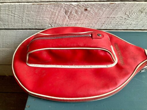 Vintage 70s Bancroft Tennis Racquet with Red Cover and Ball Pocket - Image 3