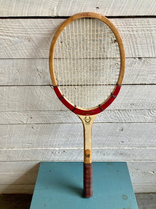 Vintage 70s Bancroft Tennis Racquet with Red Cover and Ball Pocket - Image 5