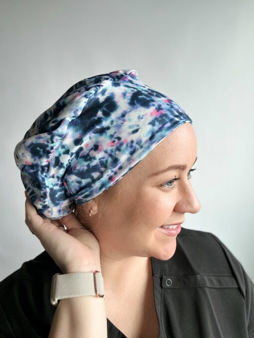 Hello Headband Scrub Hat Moody Tie Dye - The Ultimate Comfort for Healthcare Heroes - Image 2