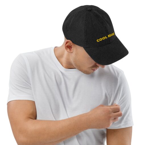 Embroidered Denim Dad Hat Cool Beans, Stay Groovy - Image 6