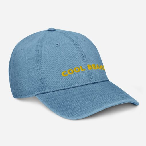 Embroidered Denim Dad Hat Cool Beans, Stay Groovy - Image 2