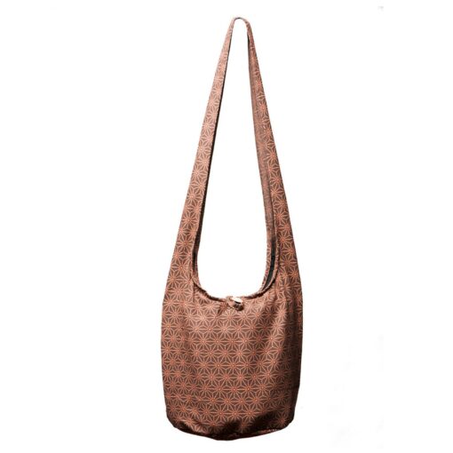 Sacred Geometry Shoulder Bag Eco-Friendly Cotton with Secure Zipper - Image 4