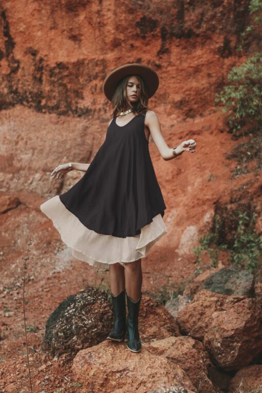 Bohemian Rhapsody Momoko Sandstone Midi Dress - Embrace Your Gypsy Spirit - Image 4